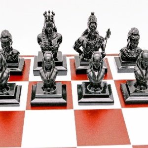 Historical Black Chess Set: Icons of Strategy and Legacy